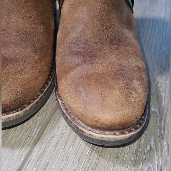 Sophie17 girls Chestnut brown faux suede, tassel/heel boho bootie Size 1 - Picture 7 of 16